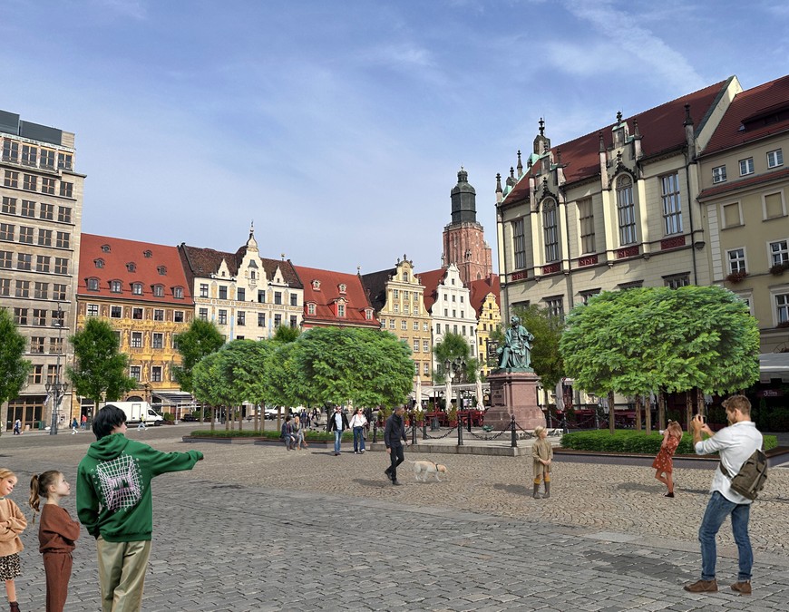 W pobliżu pomnika Fredry będzie rosnąć kilkadziesiąt drzew