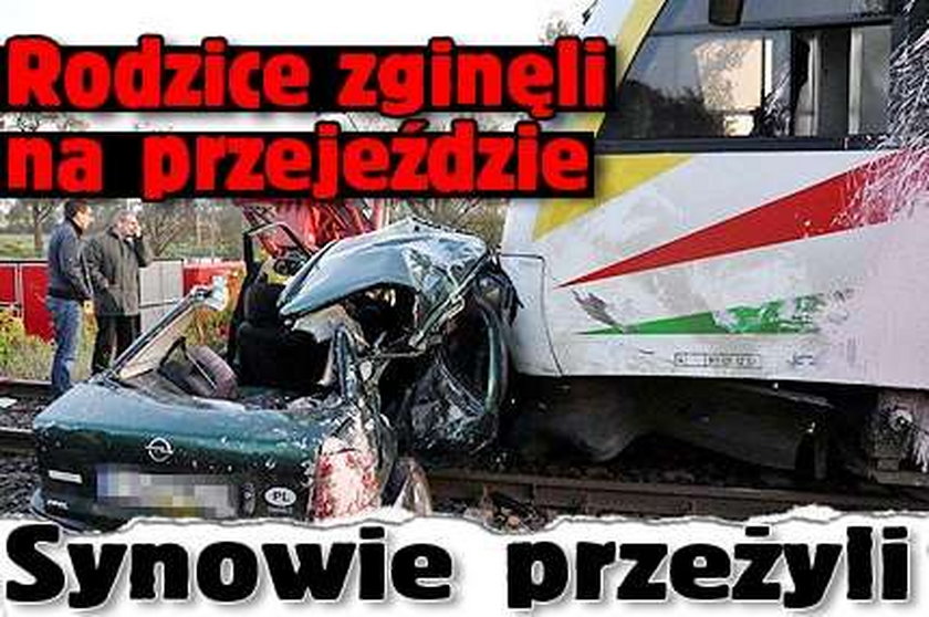 Rodzice zginęli na przejeździe. Synowie przeżyli