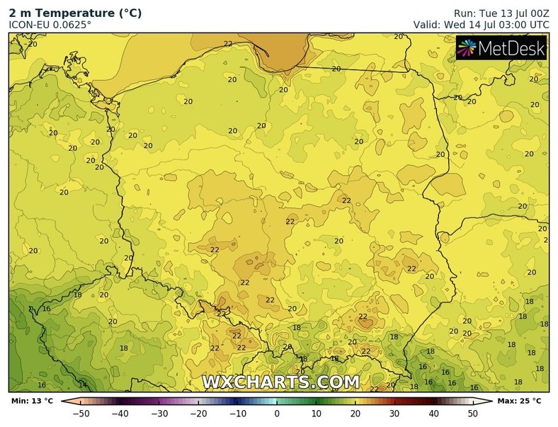 Noc będzie bardzo ciepła