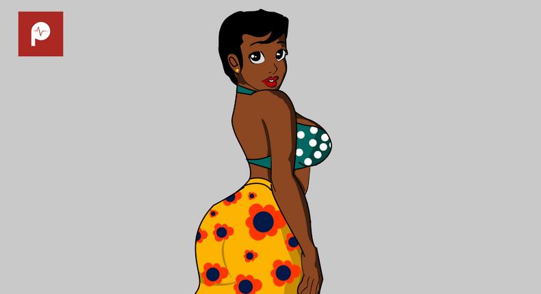 Ghanaian woman with big ass