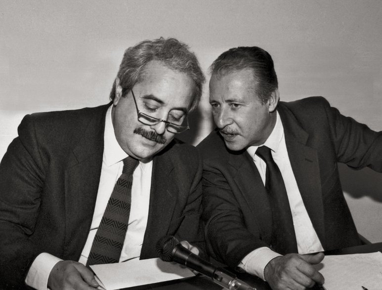 Sędziowie Paolo Borsellino i Giovanni Falcone [Włochy, lata 80.]