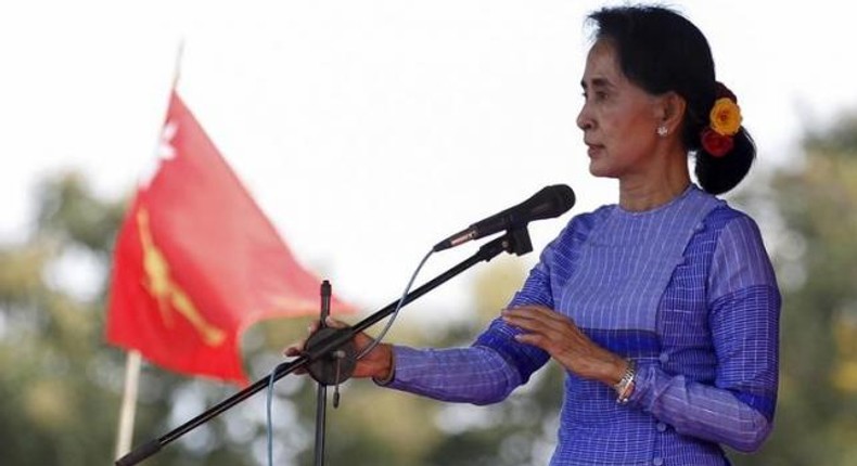 Myanmar's Suu Kyi campaigns in home constituency as poll battle heats up