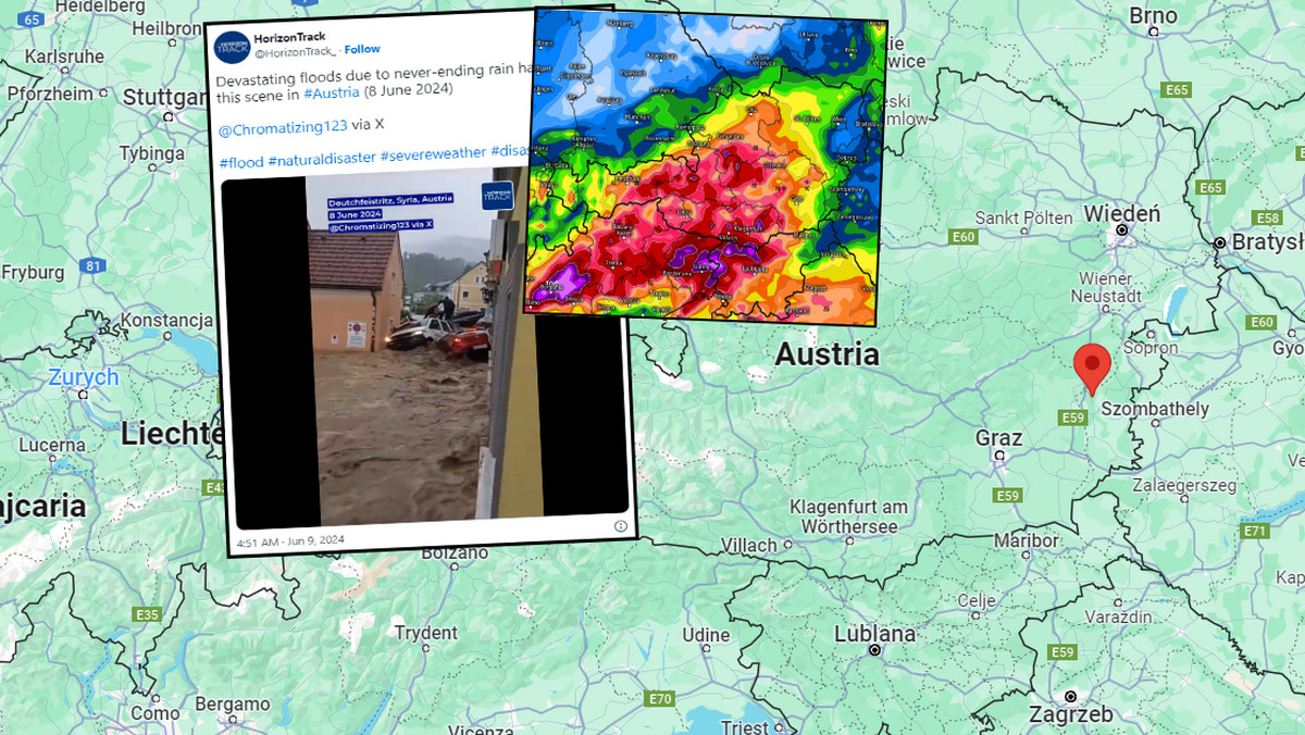 Kataklizm w Austrii. Wielka woda przerwała tamę i zalewa miasta [WIDEO]