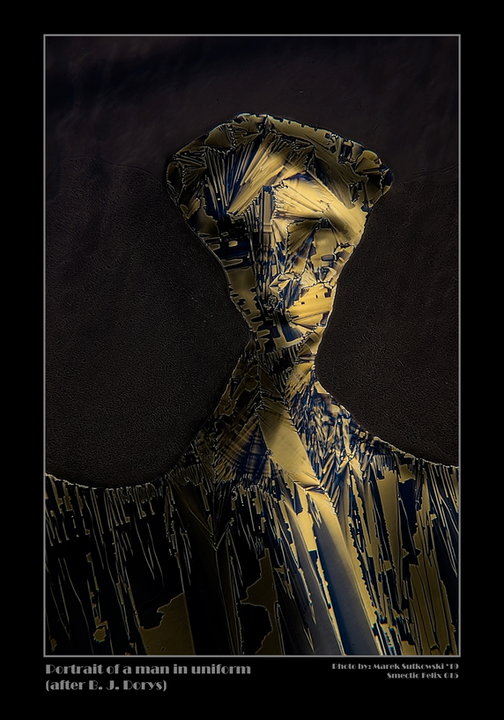 "Portret mężczyzny w mundurze" - praca nagrodzona na konkursie (inspiracja fotografiami Benedykta Jerzego Dorysa)