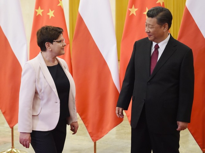 Beata Szydło i premier Chin Xi Jinping