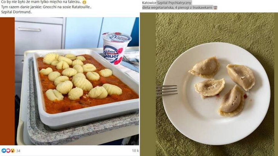 Posiłek w szpitalu niemieckim kontra posiłek w szpitalu polskim. Co byście zjedli?