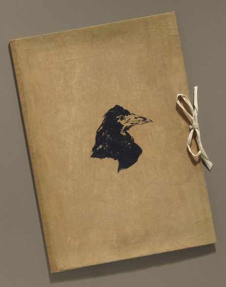 Okładka „Kruka” Edgara Allana Poego wydania z 1875 roku zaprojektowana przez Edouarda Maneta