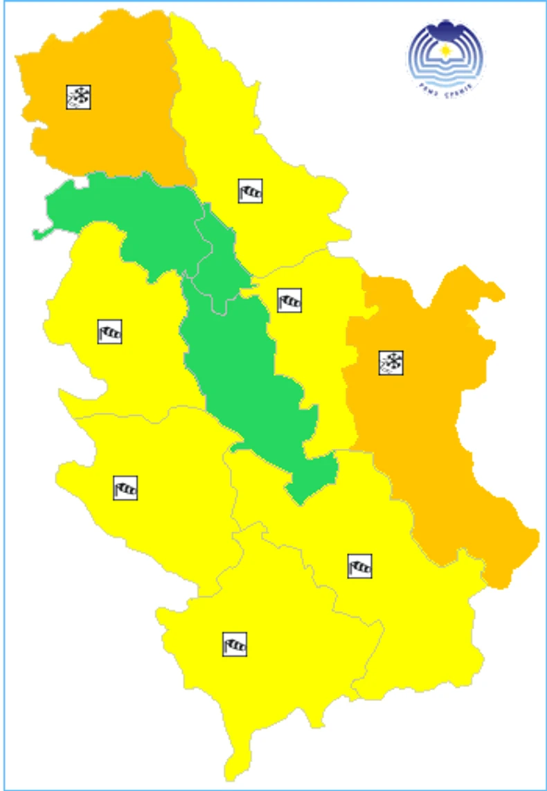 Meteoalarm za četvrtak
