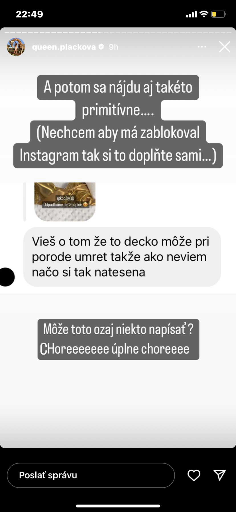 Plačkovú zaskočila správa na Instagrame. 