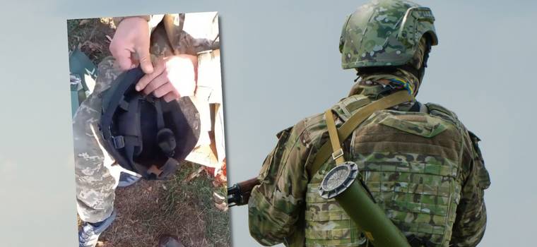 Ukraińscy żołnierze zajrzeli do wnętrza rosyjskiego hełmu. Tego jeszcze nie widzieli