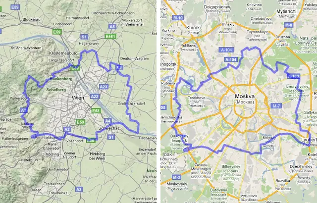 Wiedeń w porównaniu do Moskwy