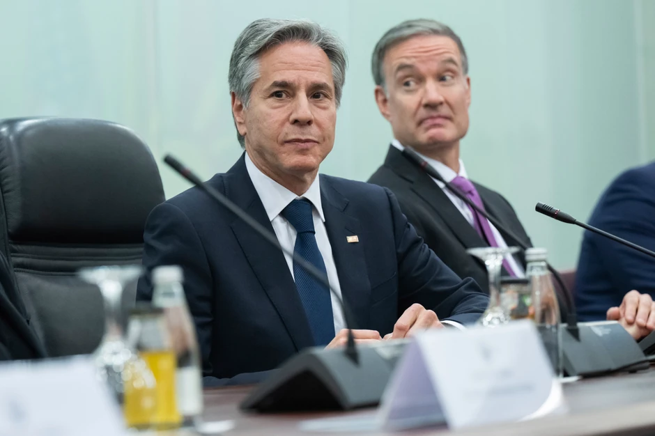 Entoni Blinken i Majkl Karpenter u Skoplju 29. novembra