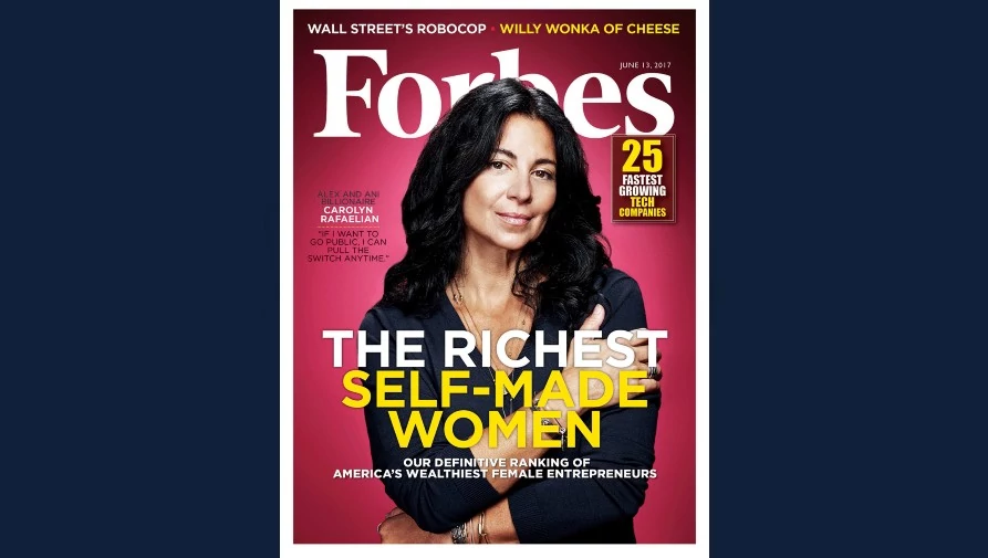 Carolyn Rafaelian od 2016 r. przez cztery lata była na liście Najbogatszych kobiet w USA, które samodzielnie dorobiły się majątku. W 2017 r., kiedy znalazła się na okładce „Forbesa”, zajęła 18. miejsce w rankingu, a jej wartość oszacowano na miliard dolarów. W 2020 r. już nie udało jej się trafić na listę 