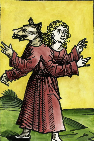 Przedstawienie wilkołaka w Kronice Świata Schedela z 1493 roku