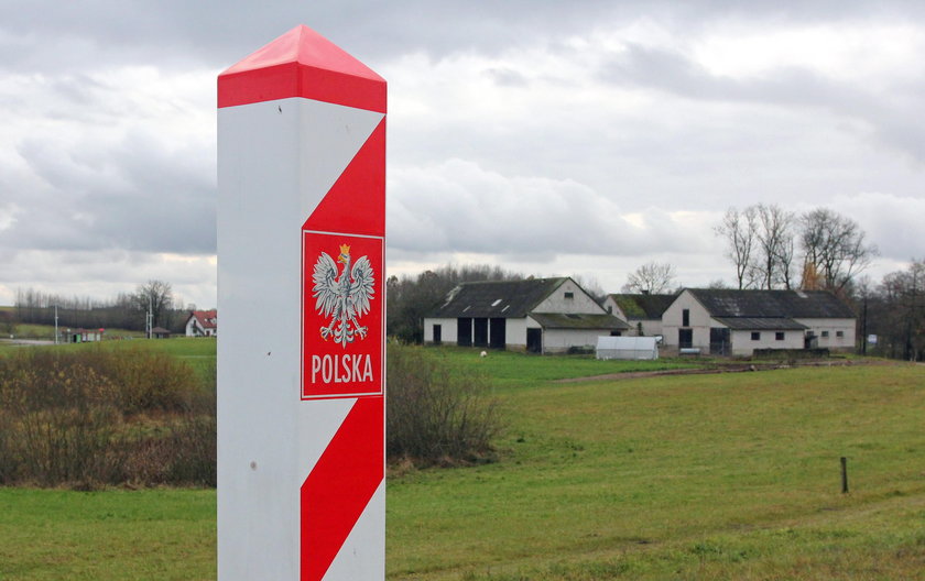 Słup graniczny między Polską i Litwą