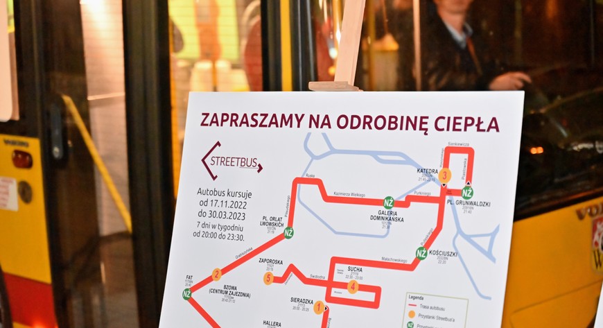 Streetbus będzie kursował do 30 marca przyszłego roku.