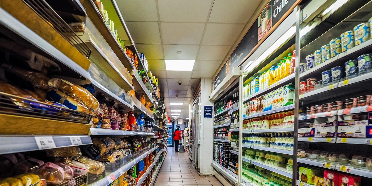 Tesco supermarket in London, hdr