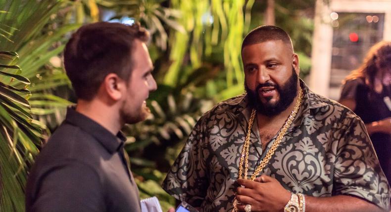 DJ Khaled speaking to Business Insider in 2016 at the Brooklyn Botanic Gardens.