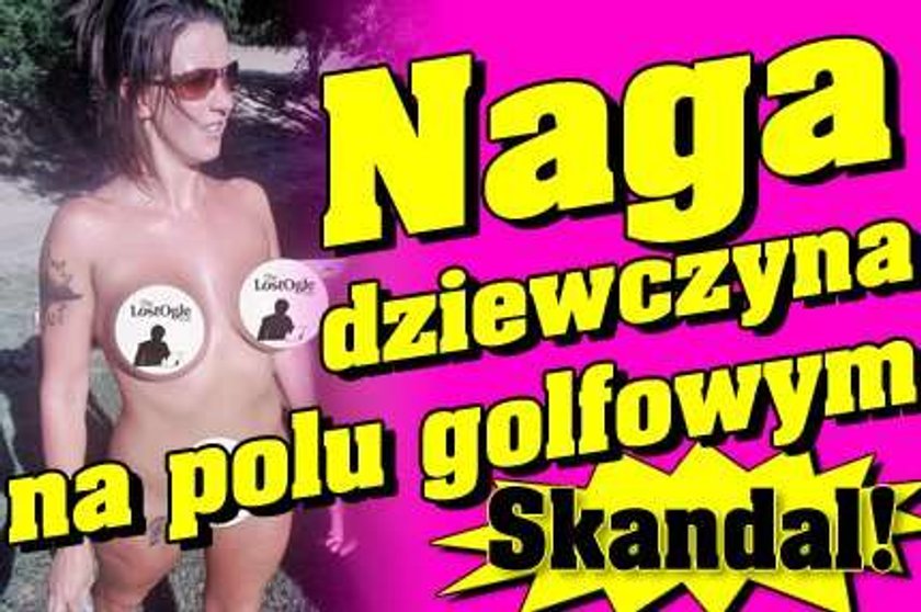 Skandal! Naga dziewczyna na polu golfowym