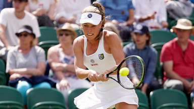 Magdalena Fręch pożegnała się z Wimbledonem. Odpadła z gry podwójnej w 56 minut