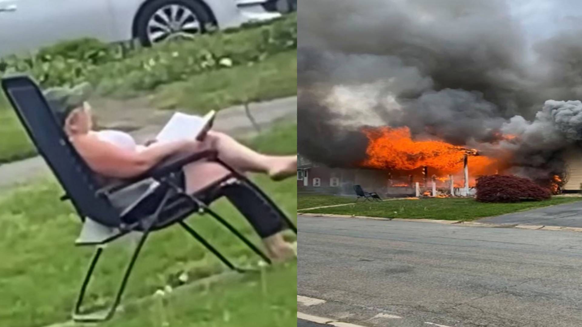 Lakótársára gyújtotta házát, majd  egy nyugágyban ülve nézte, ahogy az épület porig ég - Videó