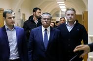 Russian Economy Minister Ulyukayev arrives for court hearing in Moscow