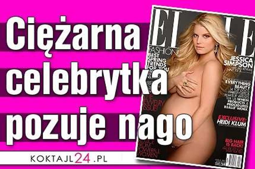 Ciężarna celebrytka pozuje nago