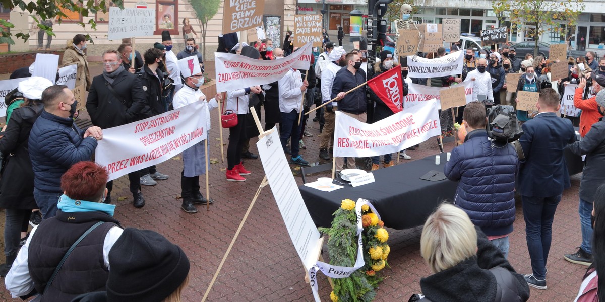 Protest branży gastronomicznej