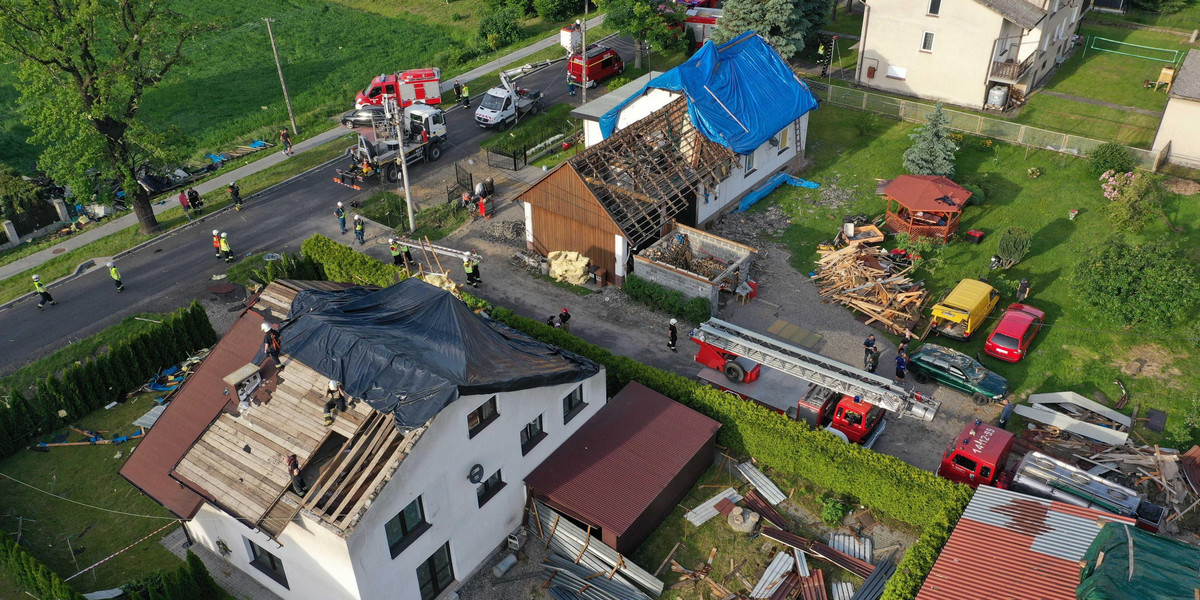 trąba powietrzna w Kaniowie