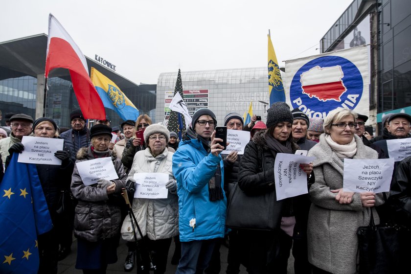 Nie dla Kaczyńskich! Protest w Katowicach