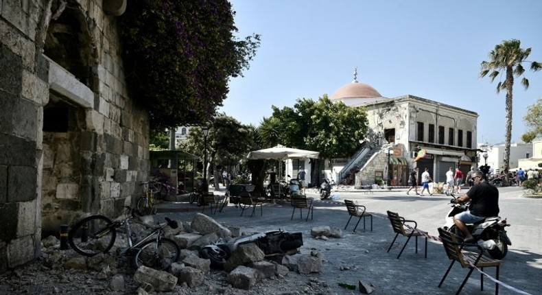 Greek police said a 22-year-old Swede and a 39-year-old Turk died in the quake that hit the island of Kos