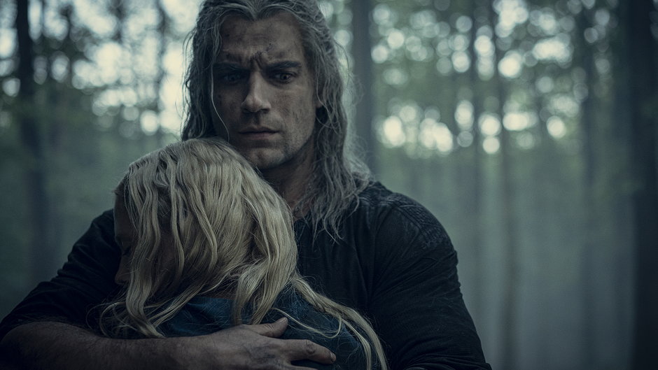 Henry Cavill (Geralt) i Freya Allan (Ciri) w serialu "Wiedźmin"