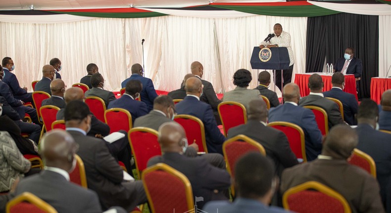 Uhuru Kenyatta meets Cabinet Secretaries, CASs & Principal Secretaries after reshuffle