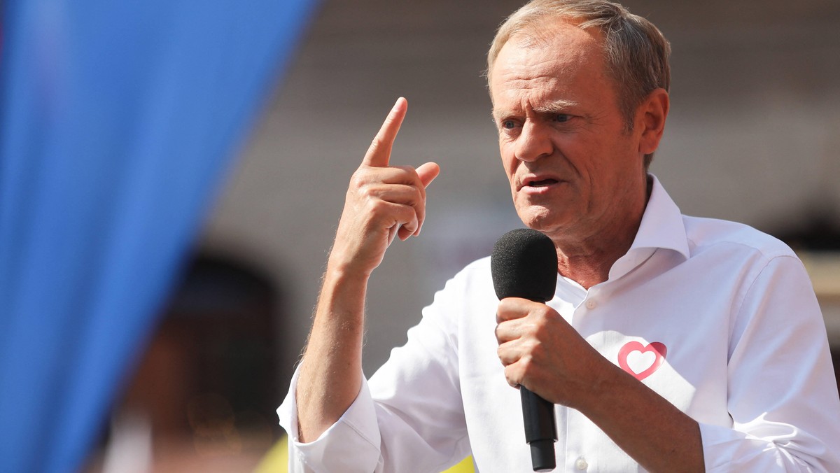 Donald Tusk na marszu 4 czerwca.