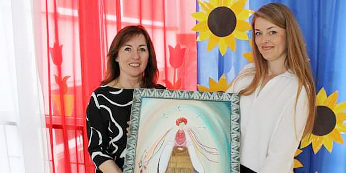 Z wdzięczności za pomoc dla Ukraińców namalowała obraz prezydentowi Dudzie.