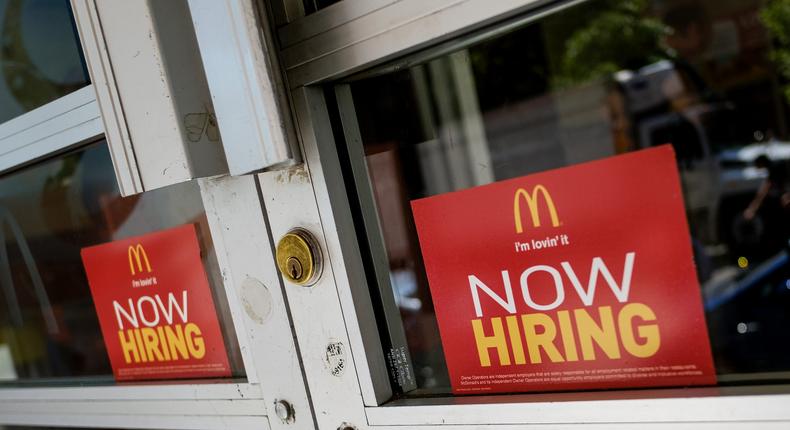 McDonald's McHire website lists more than 50,000 jobs available in the US,Drew Angerer/Getty Images