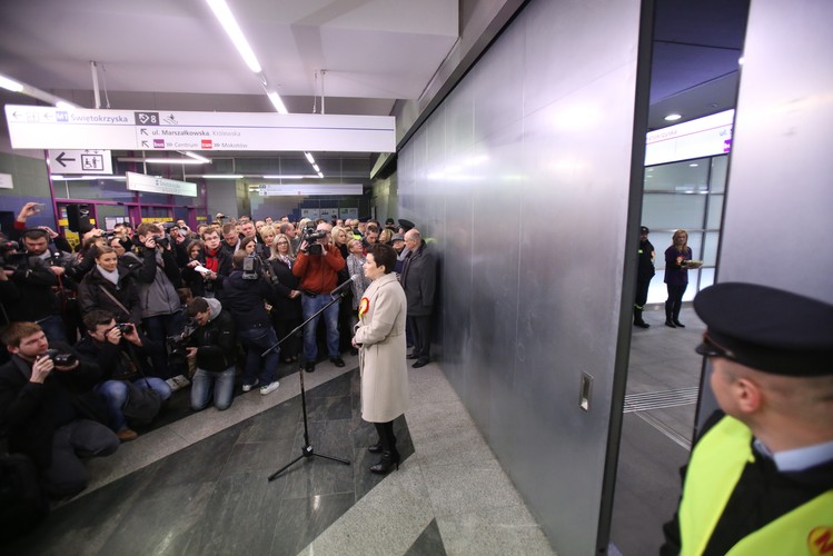 Otwarcie II linii metra w Warszawie (fot. PAP/Leszek Szymański)