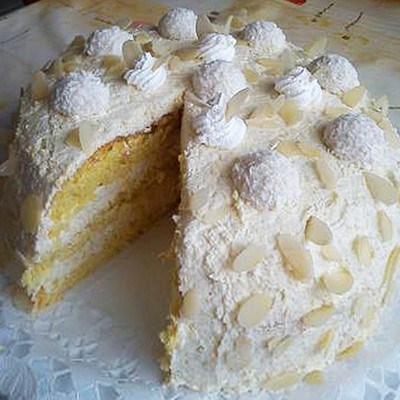 Mennyei Raffaello torta