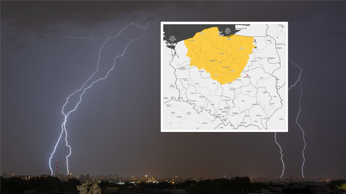 IMGW ostrzega przed burzami. Silny wiatr, ulewy i grad w wie
