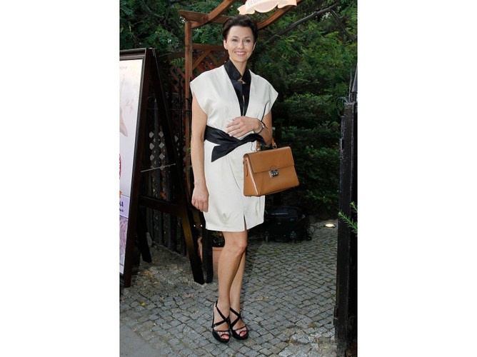 Anna Popek na otwarciu restauracji Biała Gęś