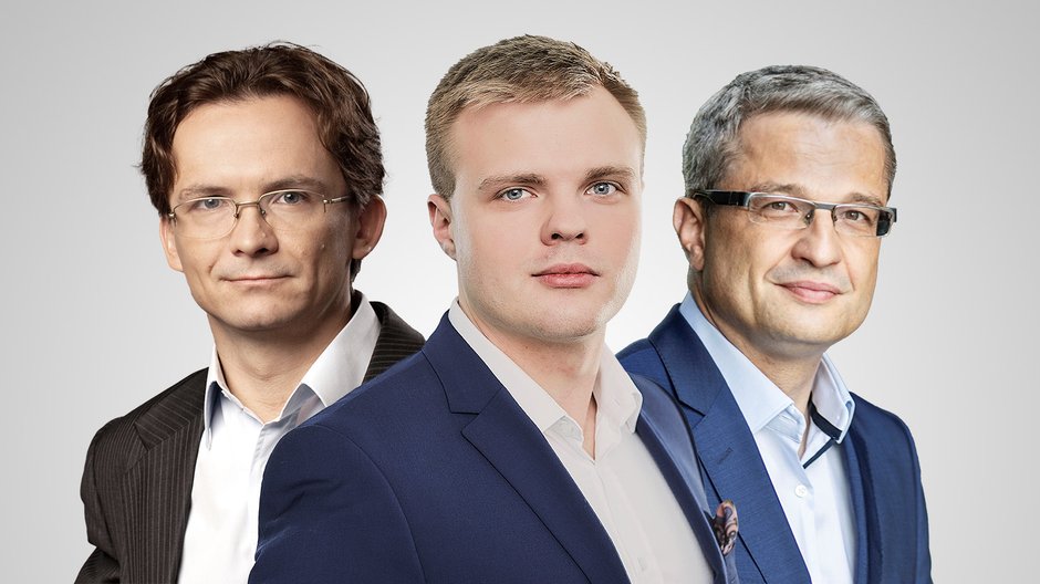 Od lewej: Jarosław Jamka, Chief Investment Officer w WealthSeed, Bartosz Pakulski, analityk inwestycyjny w Flash Ventures oraz Michał Szymański, prezes VIG / C-Quadrat TFI