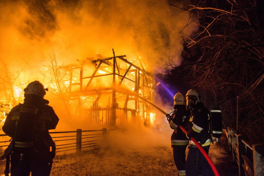 Pożar pod Skierniewicami. Spłonął zabytkowy młyn nad Rawką