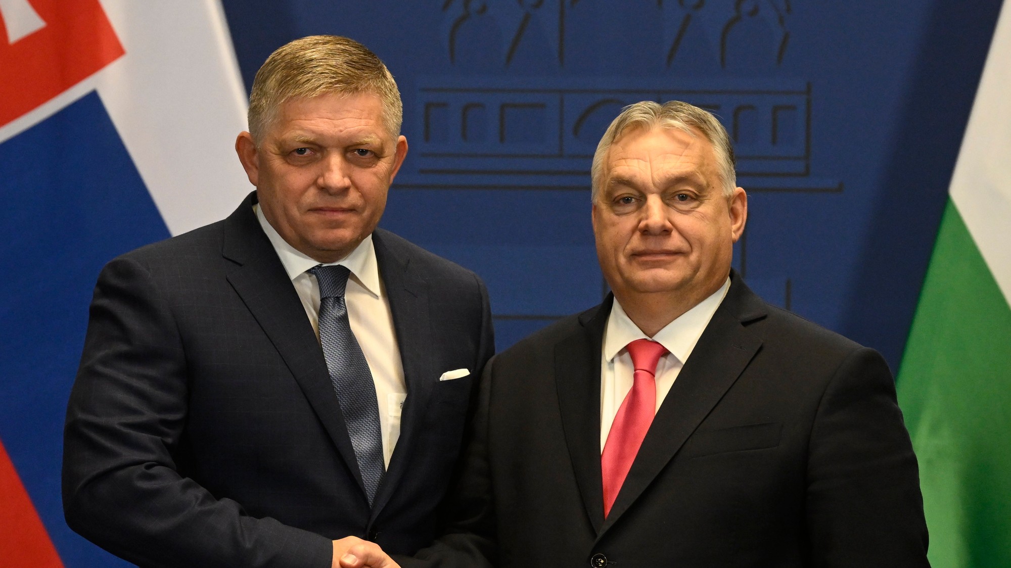 Slovenský premiér Robert Fico a maďarský premiér Viktor Orbán.