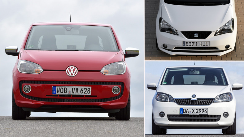 Używane Volkswagen up!, Skoda Citigo i Seat Mii bez
