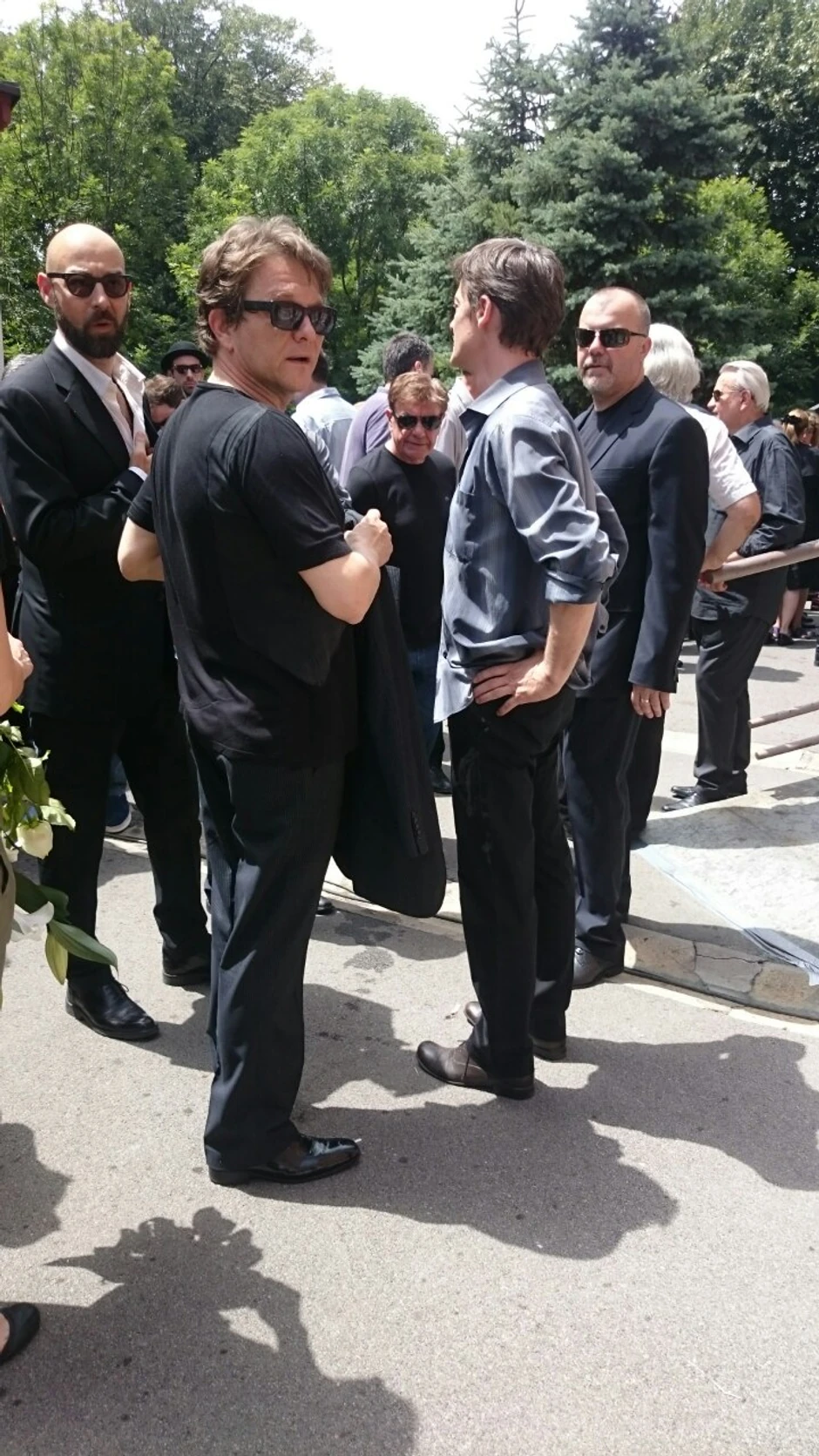 Dejan Lutkić, Dragan Bjelogrlić, Goran Šušljik i Nikola Kojo na sahrani