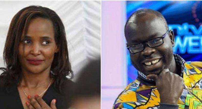 A collage image of Anne Thumbi(L) and the late Ken Okoth(R)