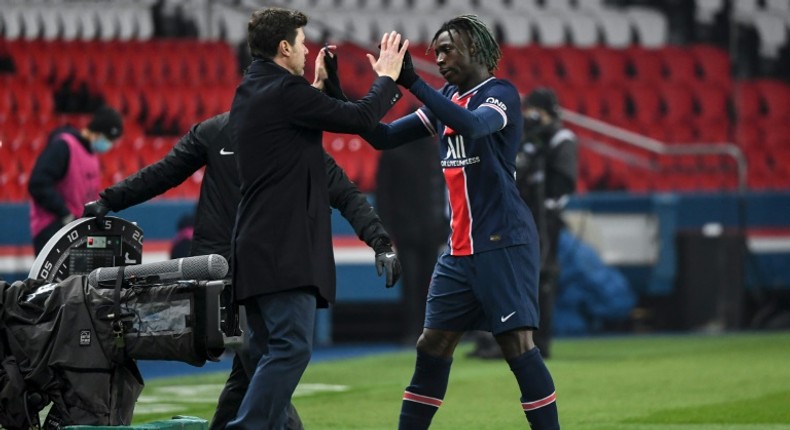 Moise Kean put PSG ahead against Brest as Mauricio Pochettino claimed his first win in charge of the French champions