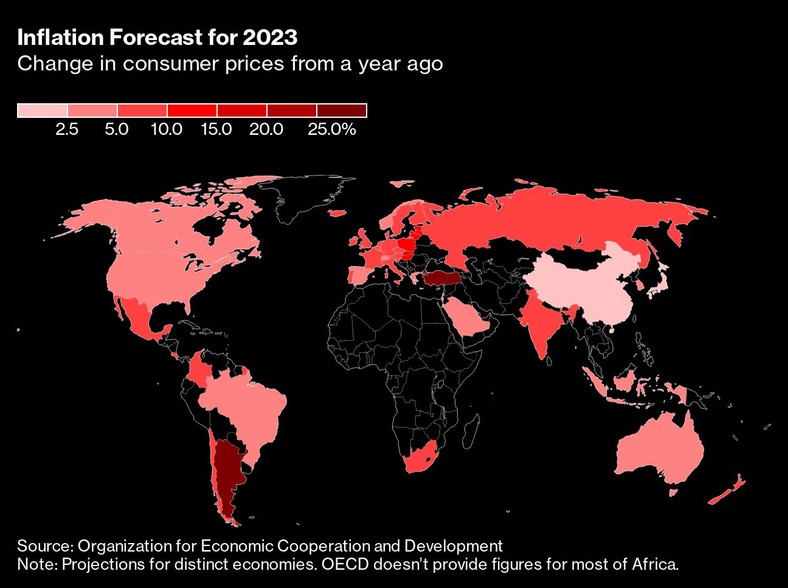 Prognoza inflacji na 2023 r. Zmiana cen konsumpcyjnych w stosunku do roku poprzedniego