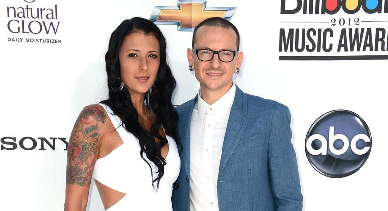 Chester and Talinda Bennington at the 2012 Billboard Music Awards.