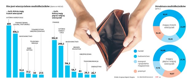 Są winni 1,3 mld zł. KRD ostrzega przed multidłużnikami: stanowią duże ryzyko